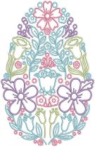 Scandinavian Easter Eggs Digital Embroidery Designs by JuJu