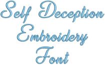 Self Deception Embroidery Font | Machine Embroidery Designs by JuJu