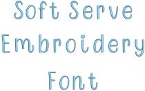 Soft Serve Embroidery Font