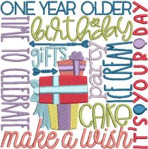 Special Occasion Subway Word Art 1 | Machine Embroidery Designs by JuJu