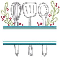 Split Kitchen | Machine Embroidery Designs by JuJu