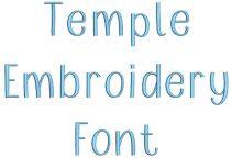 Temple Embroidery Font