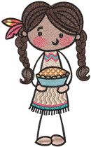Thanksgiving Stix People | Machine Embroidery Designs by JuJu