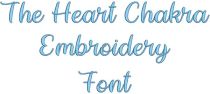 The Heart Chakra Embroidery Font