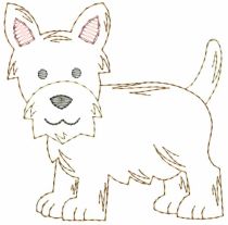 Top Dogs Vintage Stitch Set 6 Machine Embroidery Designs by JuJu