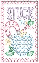 Valentines Greeting Cards 6 | Machine Embroidery Designs by JuJu