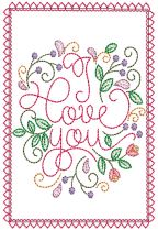 Valentines Greeting Cards 7 | Machine Embroidery Designs by JuJu