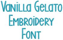 Vanilla Gelato Embroidery Font | Machine Embroidery Designs by JuJu