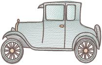 Vintage Sketch Vehicles Machine Embroidery Designs by JuJu