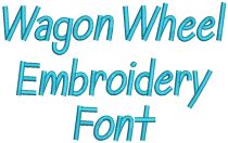 Wagon Wheel Embroidery Font | Machine Embroidery Designs by JuJu