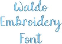 Waldo Embroidery Font