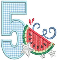 Watermelon Applique Numbers