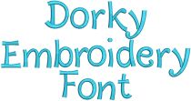 Dorky Embroidery Font | Machine Embroidery Designs by JuJu
