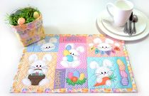 ITH Easter Bunnies Placemat | Machine Embroidery Designs by JuJu