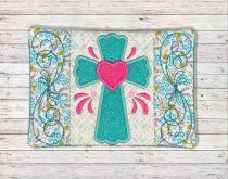 ITH Easter Cross Mug Rug | Machine Embroidery Designs by JuJu