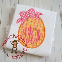Easter Egg Bow Applique | Machine Embroidery Designs by JuJu