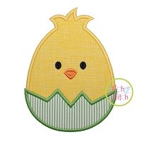 Egg Shaped Chick Boy Applique | Machine Embroidery Designs by JuJu
