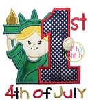 First 4th of July Liberty Applique | Machine Embroidery Designs by JuJu