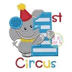 First Circus Elephant Applique | Machine Embroidery Designs by JuJu
