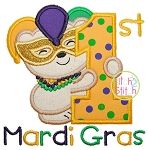 First Mardi Gras Applique | Machine Embroidery Designs by JuJu