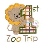 First Zoo Lion Applique | Machine Embroidery Designs by JuJu