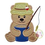Fishing Bear 2 Applique | Machine Embroidery Designs by JuJu