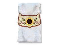 ITH Sunflower Wrap Around Towel Topper | Machine Embroidery Designs by JuJu