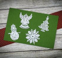 Free Standing Lace Christmas 3 Machine Embroidery Designs by JuJu