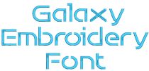 Galaxy Embroidery Font | Machine Embroidery Designs by JuJu