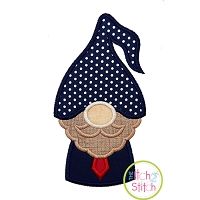 Gnome Dad Applique Design | Machine Embroidery Designs by JuJu