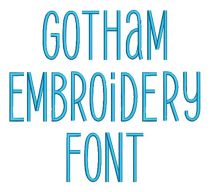 Gotham Embroidery Font | Machine Embroidery Designs by JuJu