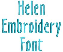 Helen Embroidery Font | Machine Embroidery Designs by JuJu