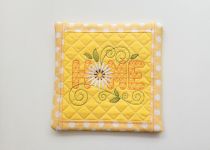 ITH Daisy Home Pot Holder | Machine Embroidery Designs by JuJu