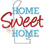 Home Sweet Home Delaware Embroidery | Machine Embroidery Designs by JuJu