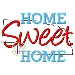 Home Sweet Home Nebraska Embroidery | Machine Embroidery Designs by JuJu