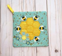 ITH Busy Bees Honeycomb Pot Holder | Machine Embroidery Designs by JuJu