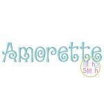 Itch 2 Stitch Amorette Font Digital Embroidery Machine Designs by JuJu