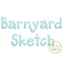 Barnyard Sketch Embroidery Font | Machine Embroidery Designs by JuJu