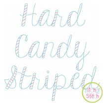 Hard Candy Striped Bean Stitch Embroidery Font | Machine Embroidery Designs by JuJu
