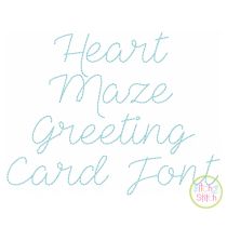 Heart Maze Greeting Card Font | Machine Embroidery Designs by JuJu