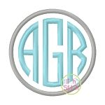 Natural Circle Monogram Embroidery Font | Machine Embroidery Designs by JuJu