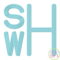 Stacked Sans Large Embroidery Monogram Font | Machine Embroidery Designs by JuJu