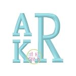 Stacked Serif Embroidery Monogram Font | Machine Embroidery Designs by JuJu