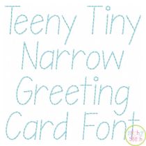 I2S Teeny Tiny Narrow Greeting Card Font | Machine Embroidery Designs by JuJu