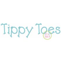 Tippy Toes Embroidery Font | Machine Embroidery Designs by JuJu