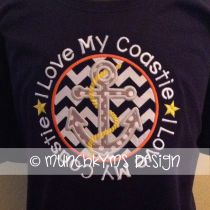 I Love My Coastie | Machine Embroidery Designs by JuJu