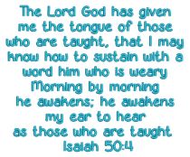 Isaiah 50:4