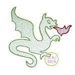 Knight Dragon Sketch Embroidery | Machine Embroidery Designs by JuJu