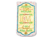 ITH Live Love Laugh Wall Hanging | Machine Embroidery Designs by JuJu