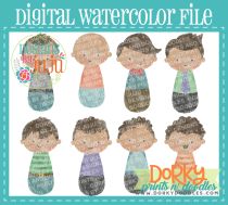 Man With Nice Tan Multipack Digital Watercolor PNG File